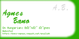 agnes bano business card